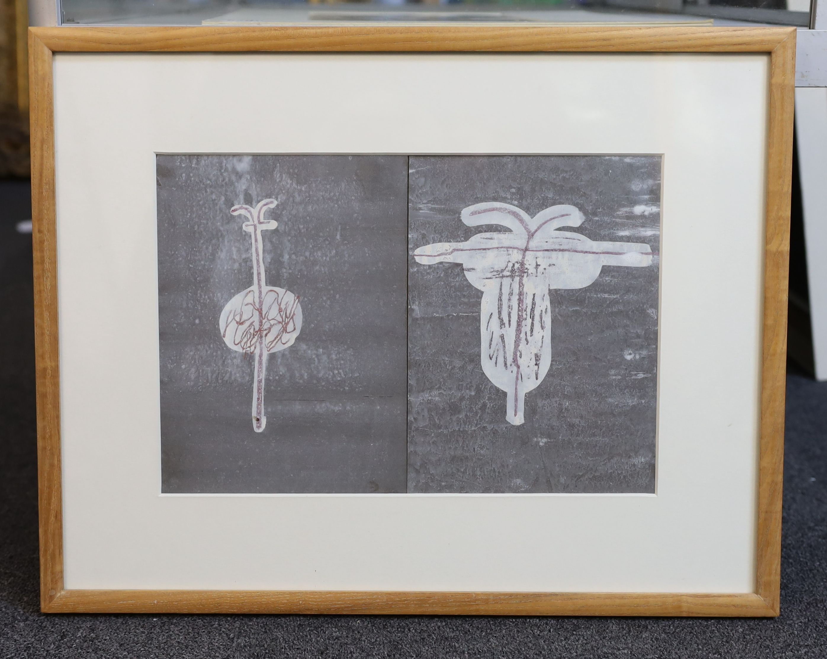Prunella Clough (1919-1999), 'Simple Organisms' (c.1990's), pastel and gouache on card, 24.5 x 35.5cm